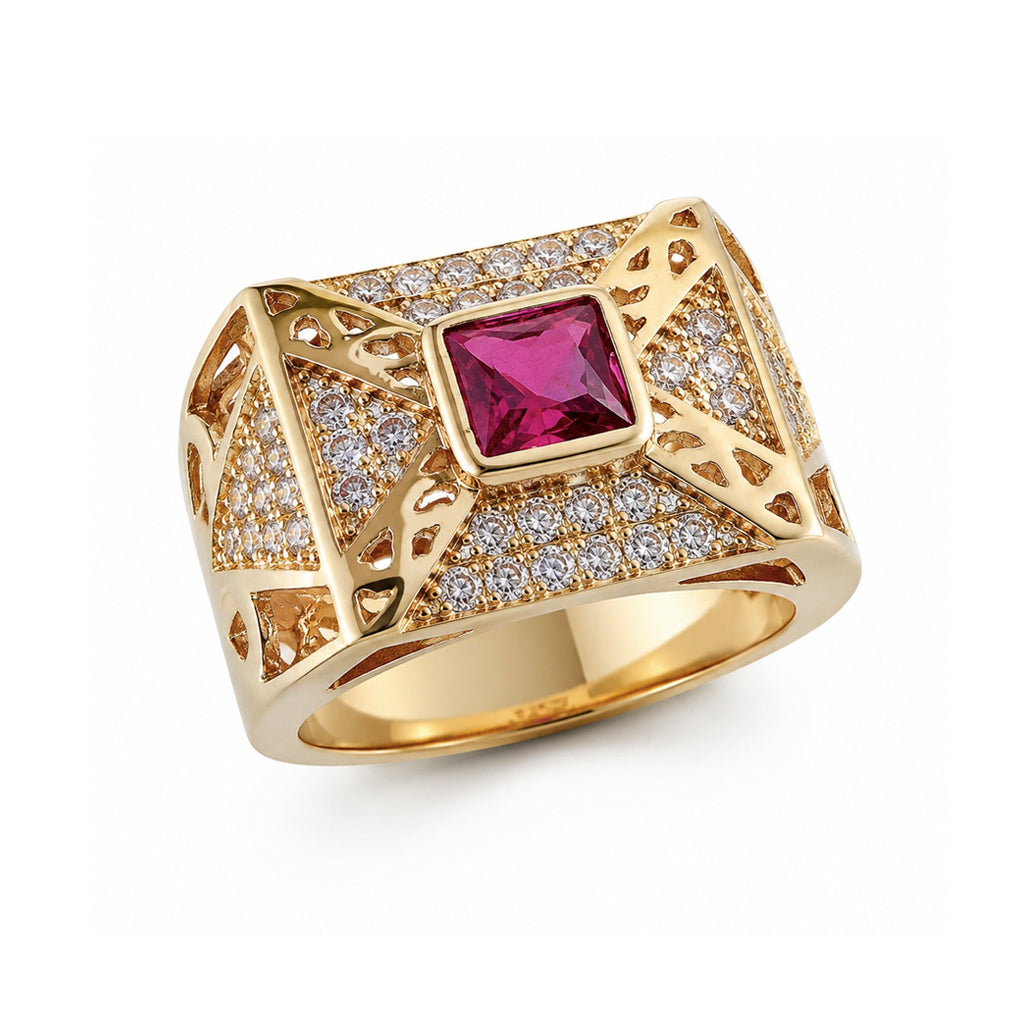Bague « Chevalière Statement » plaqué or
