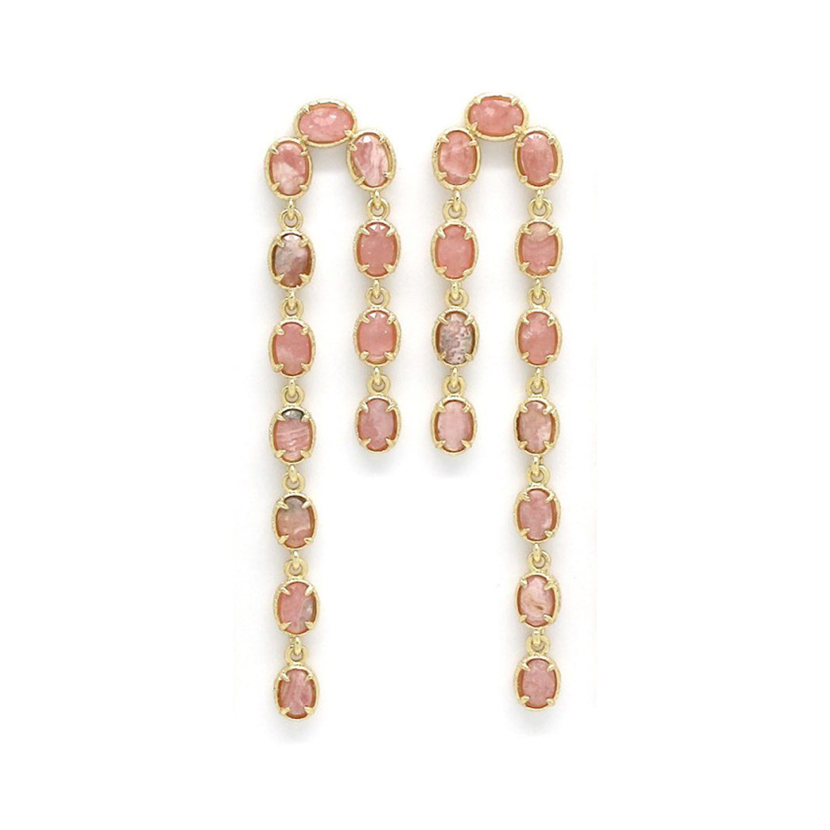 Boucles d’oreilles "Cascade" Rhodonite d'Argentine