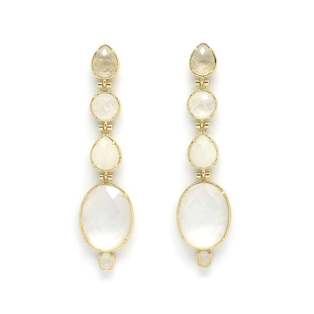 Boucles d’oreilles pendantes "Cristal de Roche"