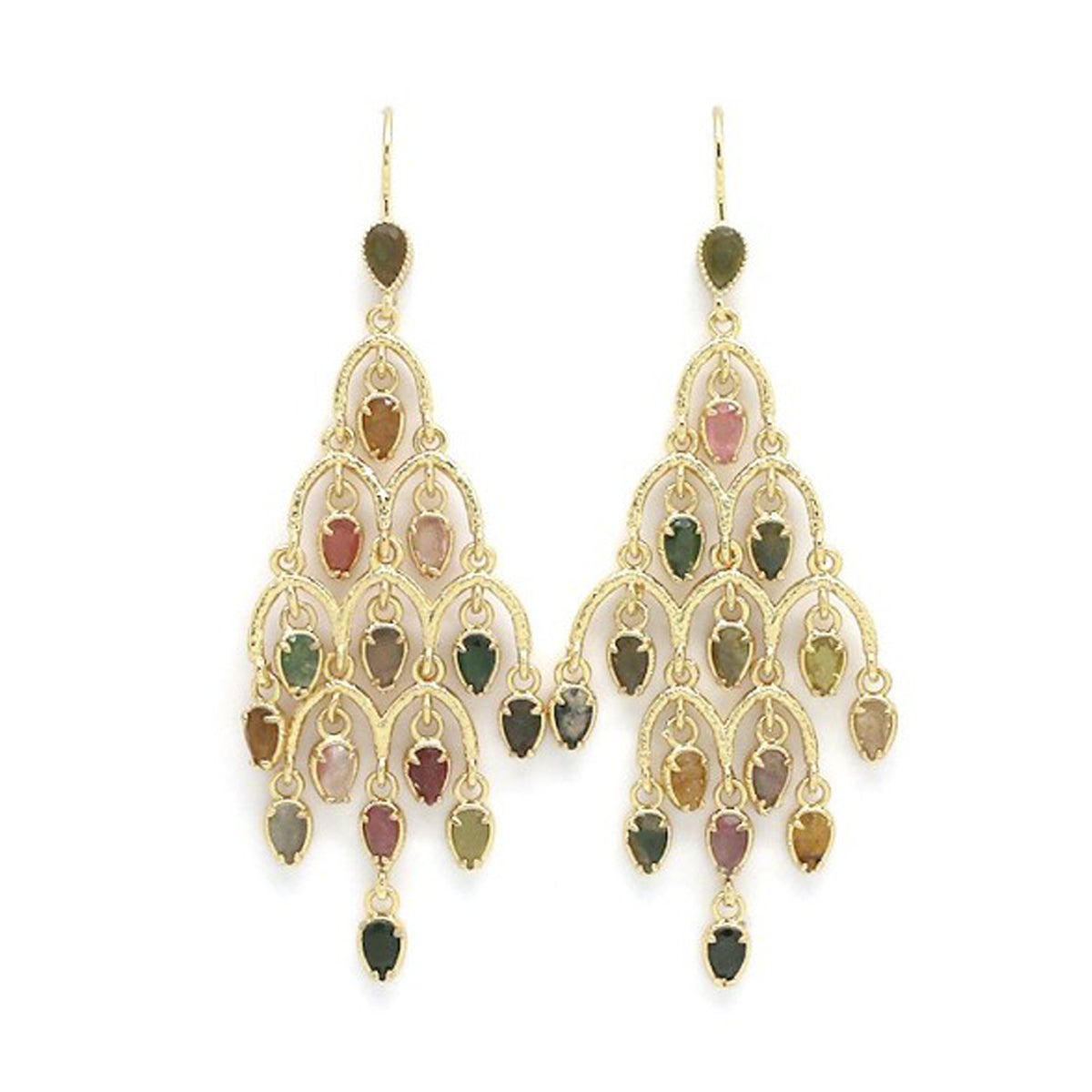Boucles d'oreilles "Pampilles tourmaline"