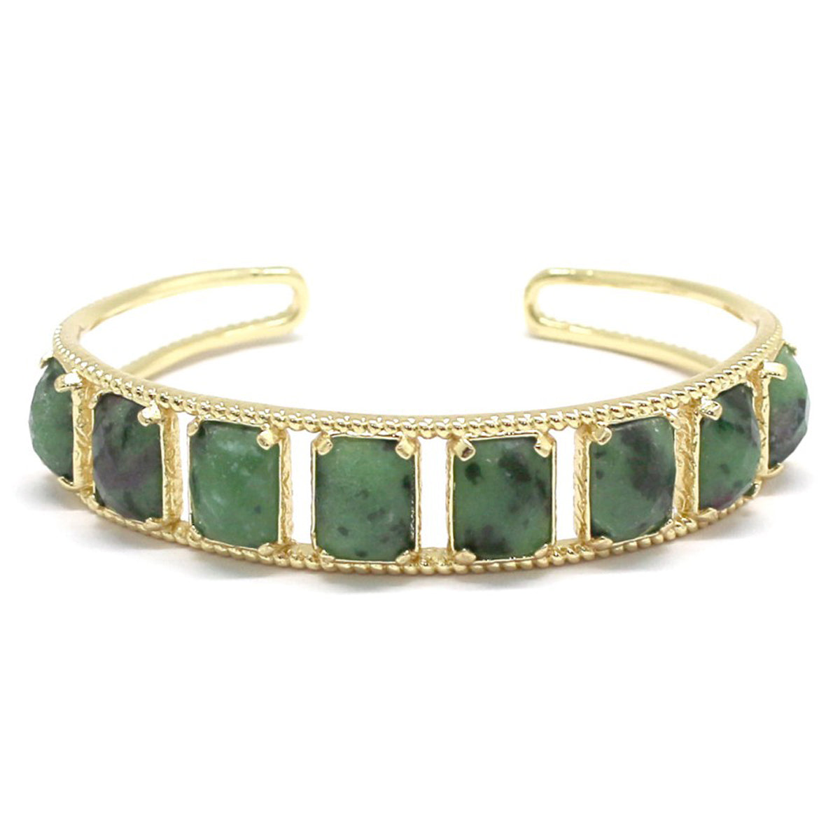 Bracelet Jonc réglable "8 pierres" doré à l'or fin