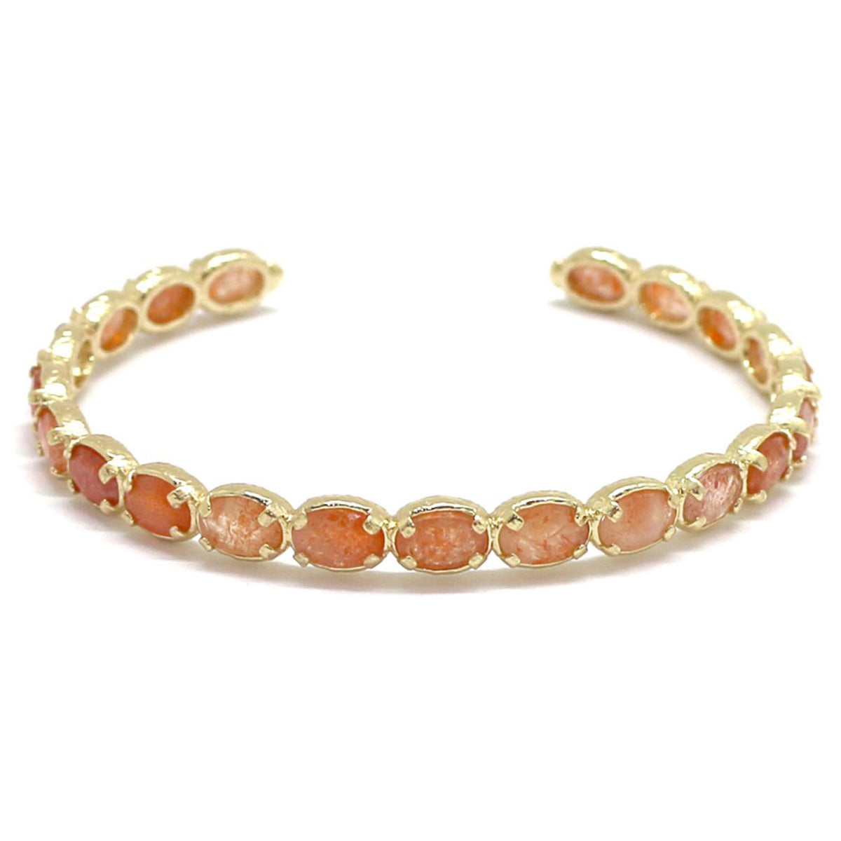 Bracelet Jonc réglable "21 pierres" doré à l'or fin
