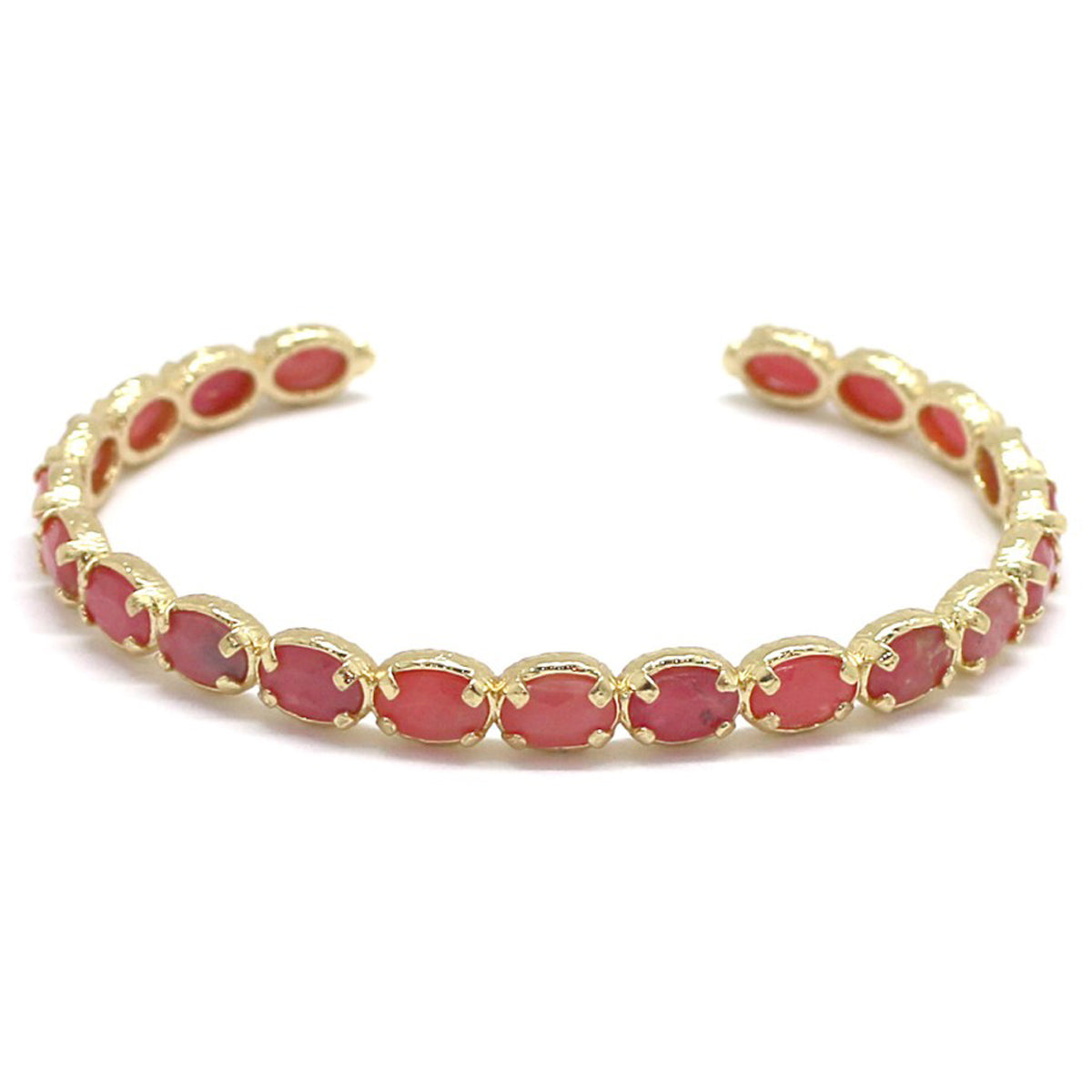 Bracelet Jonc réglable "21 pierres" doré à l'or fin