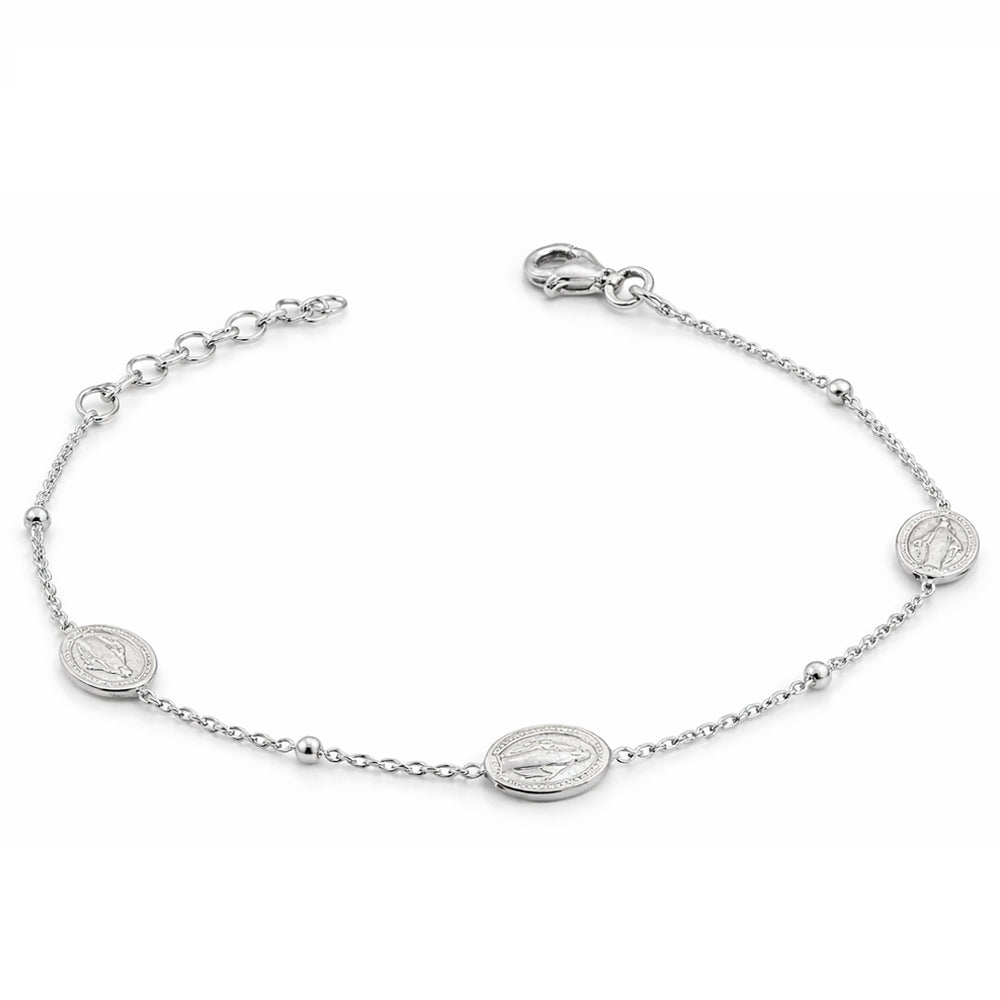 Bracelet « 3 Médailles Vierge Miraculeuse » argent 925