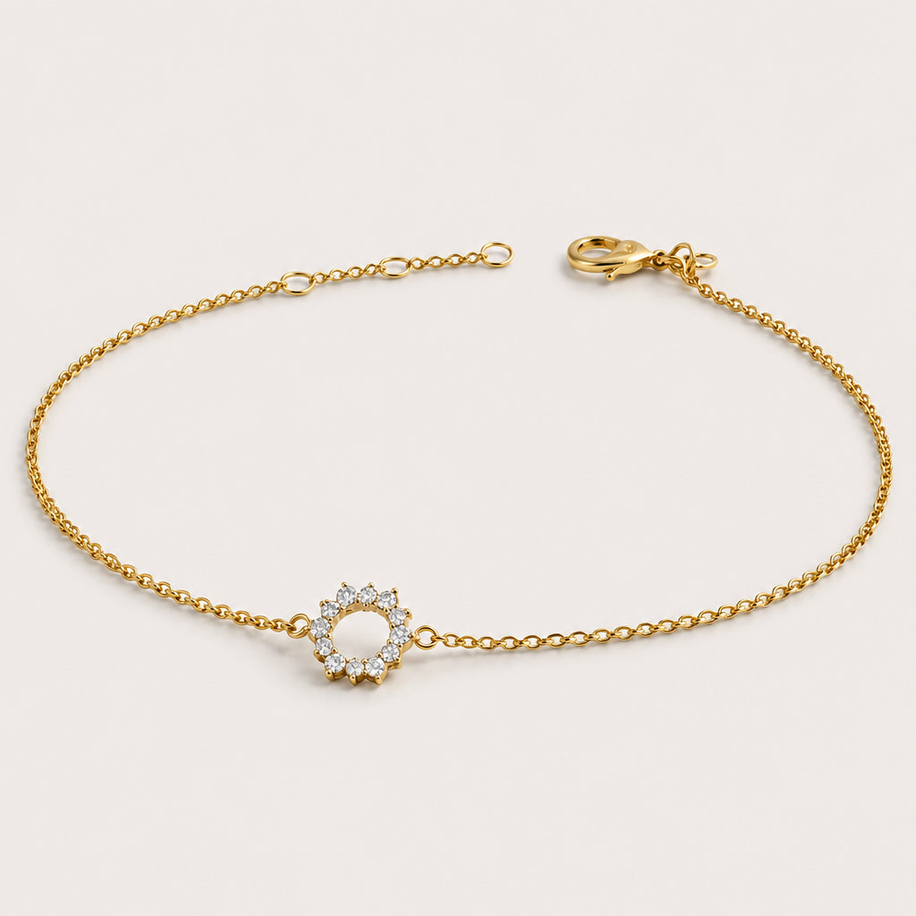 Bracelet "Soleil" plaqué or