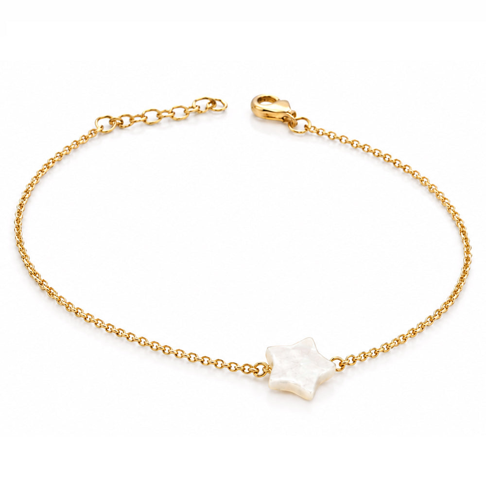 Bracelet "Etoile en nacre" plaqué or