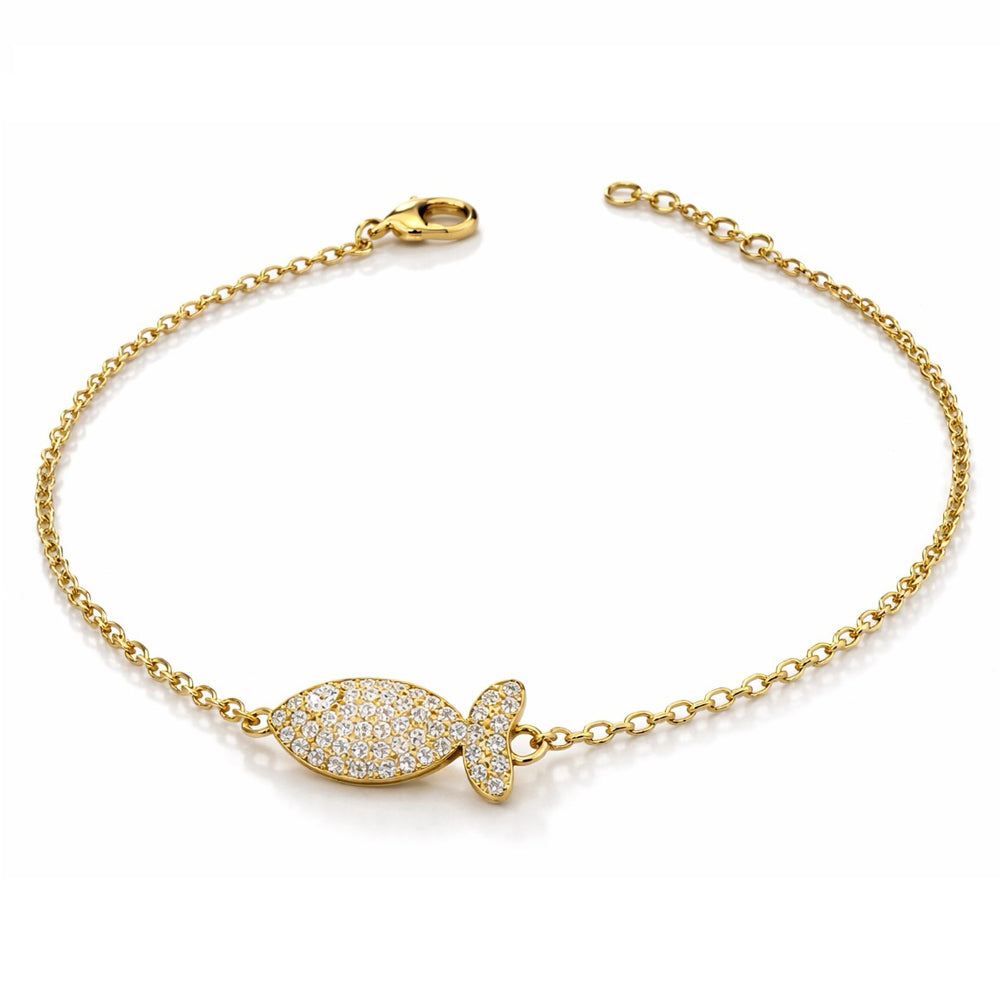Bracelet "Poisson Porte-Bonheur" plaqué Or