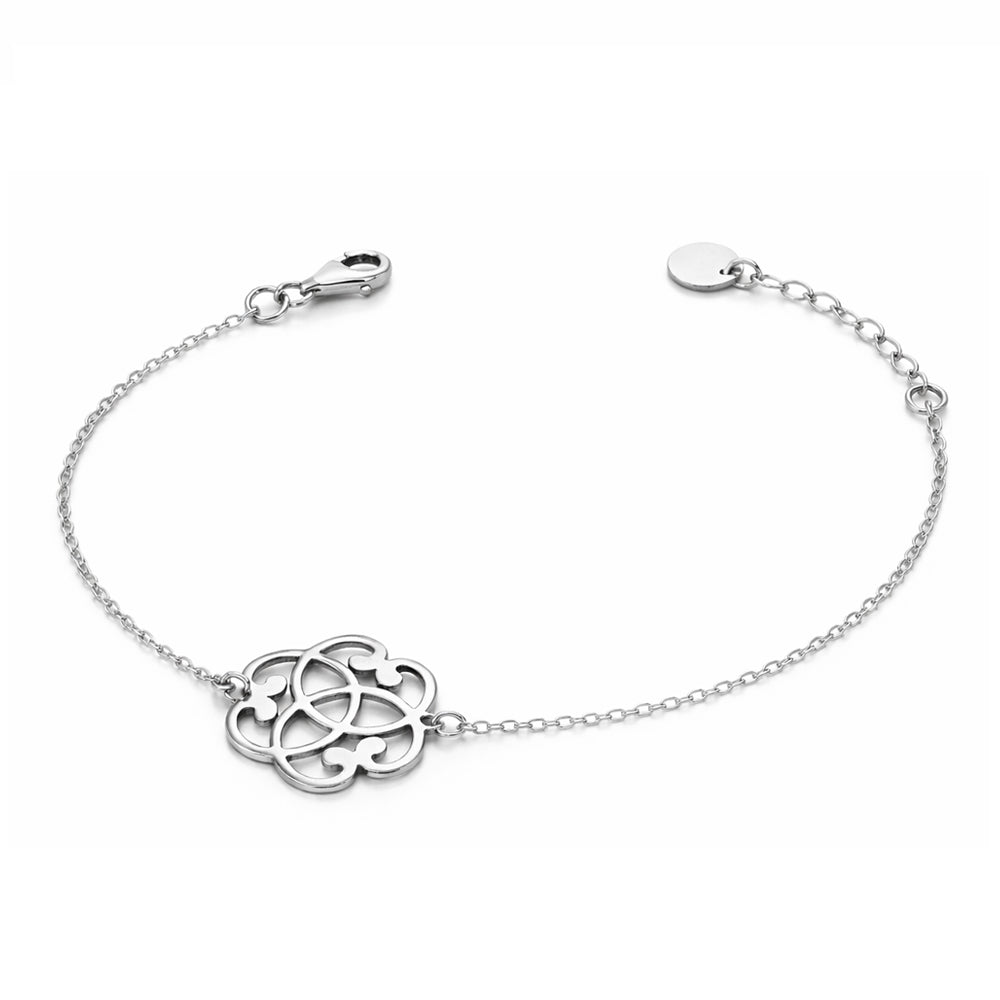 Bracelet "Arabesque" argent 925 rhodié