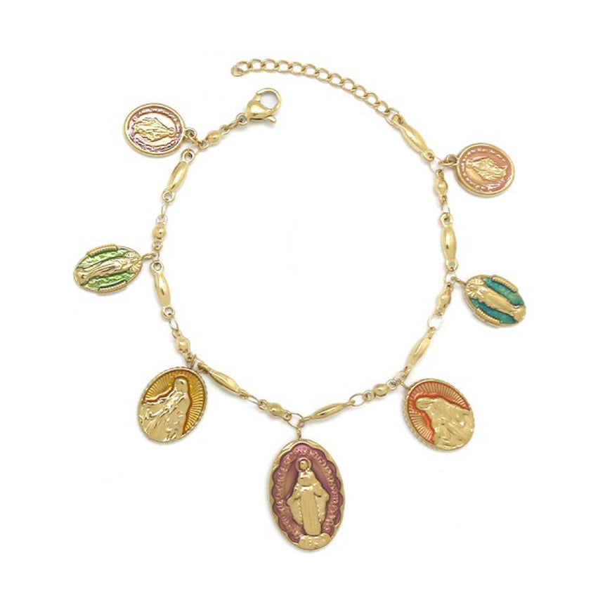 Bracelet Médailles Vierge – Breloques Porte-Bonheur