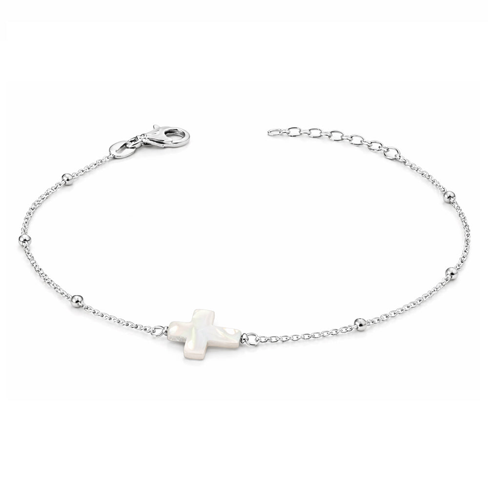 Bracelet "Croix nacrée" argent 925