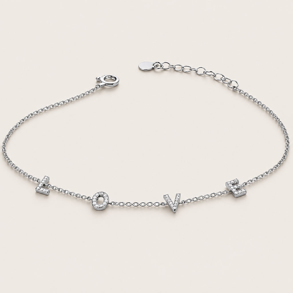 Bracelet "Love" argent 925 rhodié