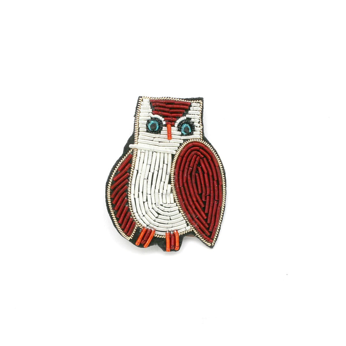 Broche brodée "Hibou"