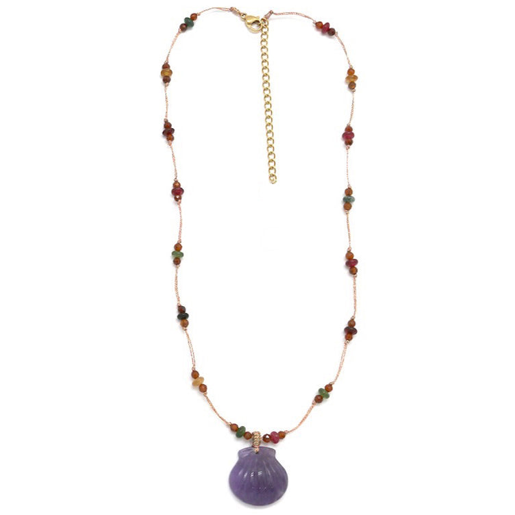 Collier Fil “Coquillage Améthyste”