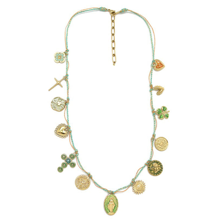 Collier Grigri Charms – Symboles Sacrés & Porte-Bonheur