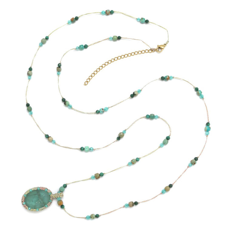 Sautoir Amazonite – Élégance fine & pierre naturelle
