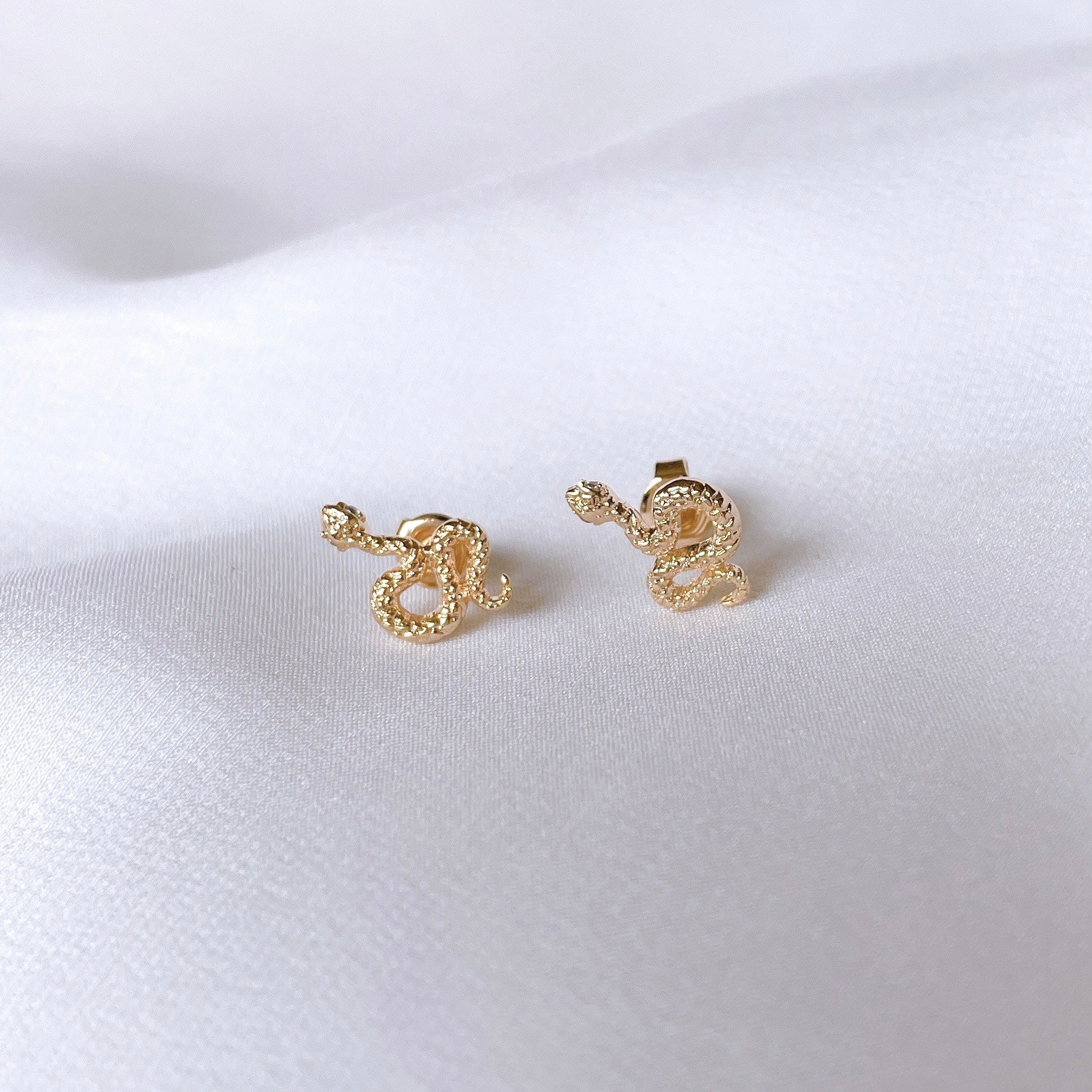 Gold-plated “Snake” earrings