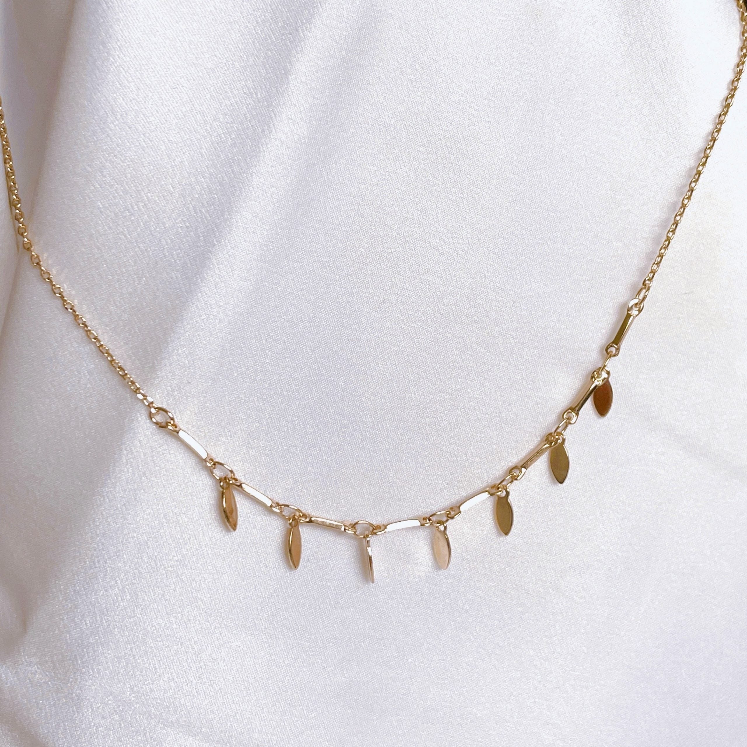 Gold-plated “Plumettes” necklace