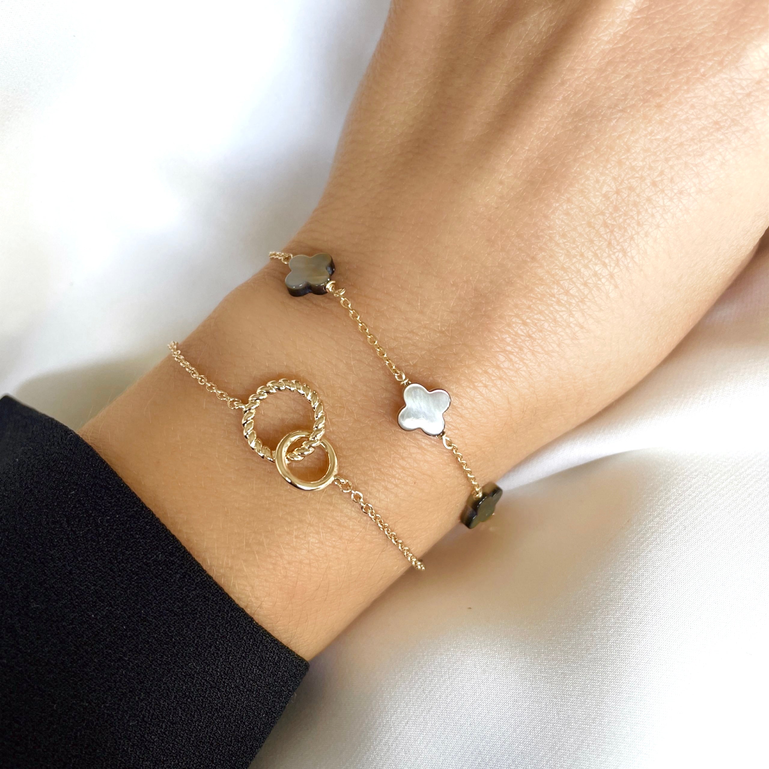 Gold-plated “5 Clover” bracelet
